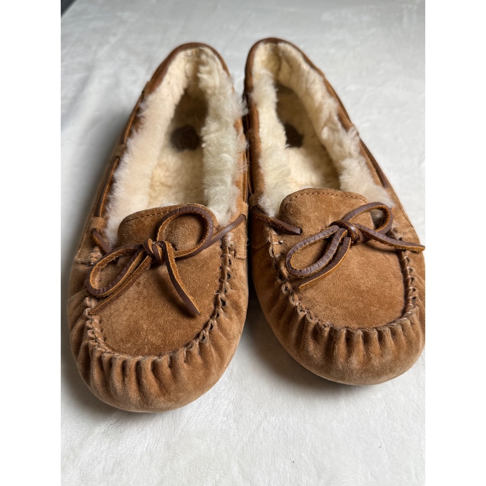 UGG Dakota Chestnut Suede Moccasin Slippers 3050 Brown Women 9